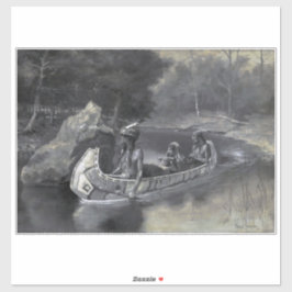 Pegatina Canción de Hiawatha: Guerrero y amante indígena na