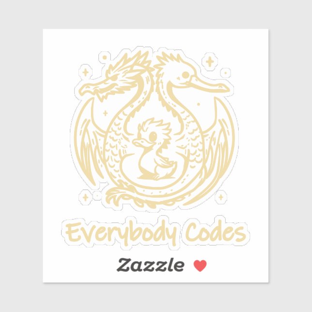 Pegatina Canción de patos y Personalizado-Pegatina de vinil (Hoja)