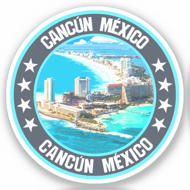 Pegatina Cancún (Anverso)