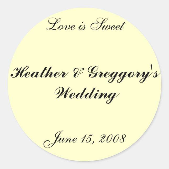 Pegatina Candy Buffet (Anverso)