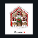 Pegatina Candy Cane House Christmas Sticker<br><div class="desc">Candy Cane House Navidades de decoración Pegatina.</div>