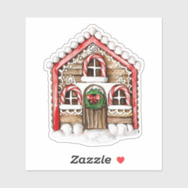 Pegatina Candy Cane House Christmas Sticker