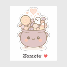 Pegatina Candy Cauldron con sonrisa suave