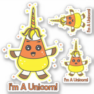 Pegatina Candy Corn Unicorn