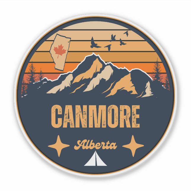 Pegatina Canmore, Alberta (Anverso)