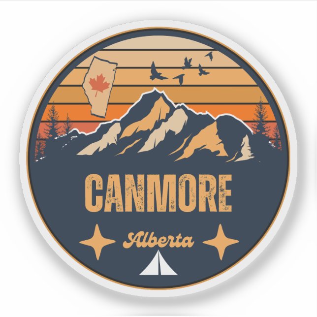 Pegatina Canmore, Alberta (Anverso)