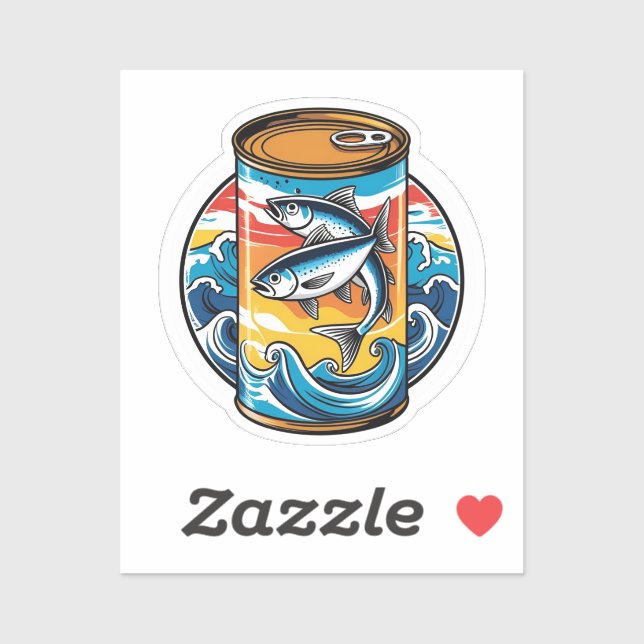 Pegatina Canned sardines (Hoja)