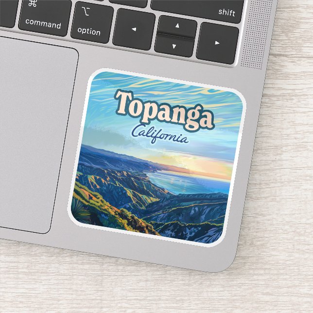 Pegatina Cañón de California en Topanga Vintage (Detalle)
