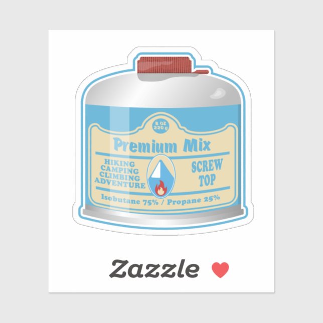 Pegatina Cañón de combustible para cocina de campamento pro (Hoja)