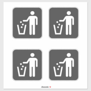 Pegatina Cans de basura en interiores y exteriores