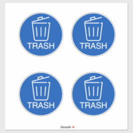 Pegatina Cans de basura en interiores y exteriores