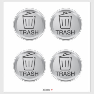 Pegatina Cans de basura en interiores y exteriores