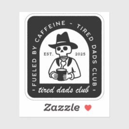 Pegatina Cansado exhausto padre gracioso personalizado del 