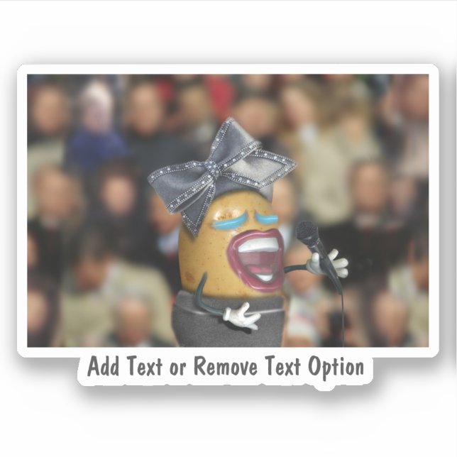 Pegatina Cantando Papa y el Gorra Big Bow (Anverso)