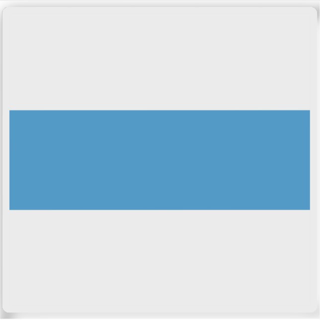 Pegatina Cantón de la bandera de Zug, Suiza (Anverso)