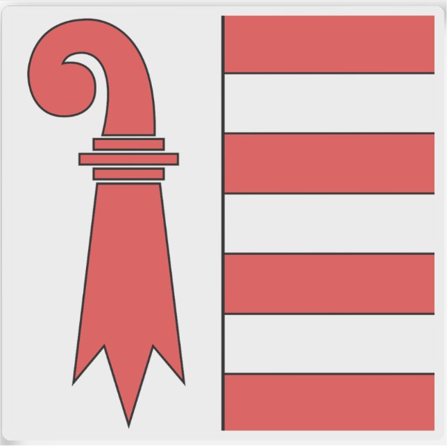 Pegatina Cantón de la bandera del Jura, Suiza (Anverso)