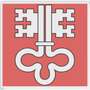 Pegatina Cantón de Nidwalden o bandera de Nidwald, Suiza