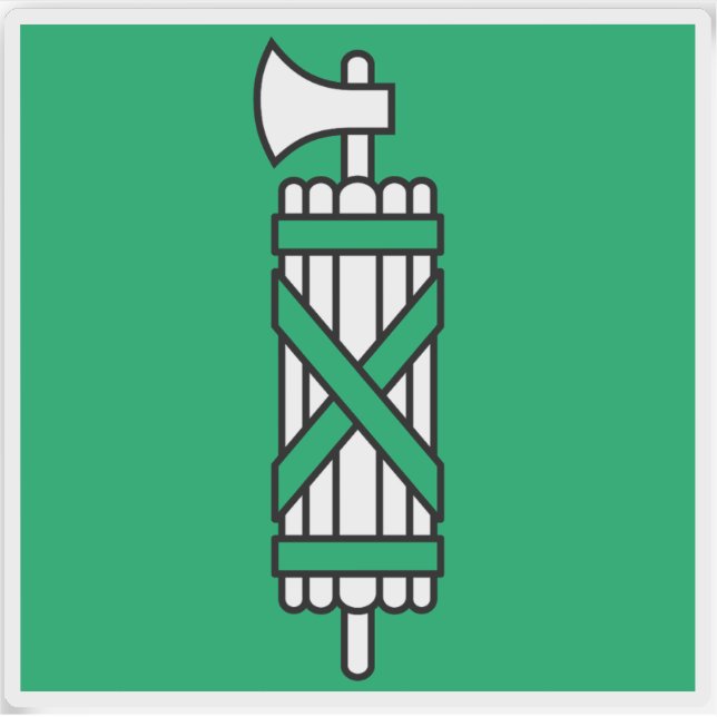 Pegatina Cantón de Sankt Gallen (St Gall), Suiza (Anverso)