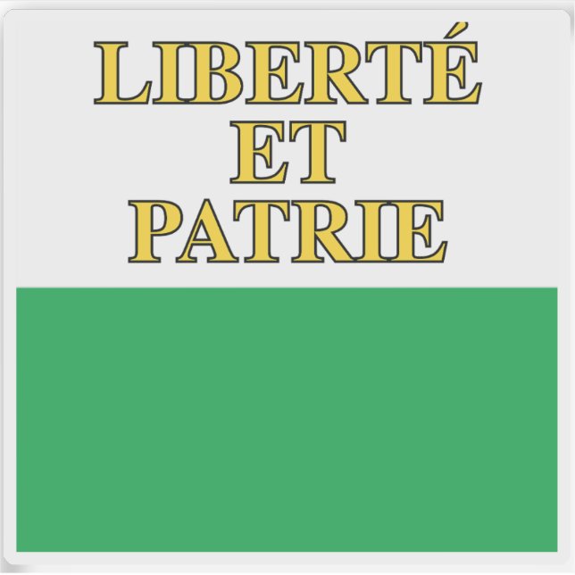 Pegatina Cantón de Vaud, Suiza (Anverso)