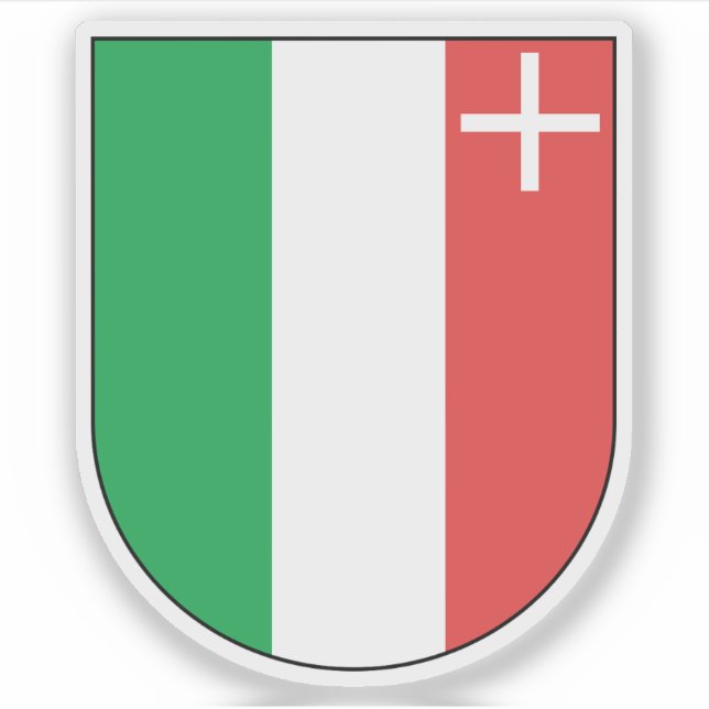 Pegatina Cantón del emblema de Neuchâtel (Neuchatel), Suiza (Anverso)