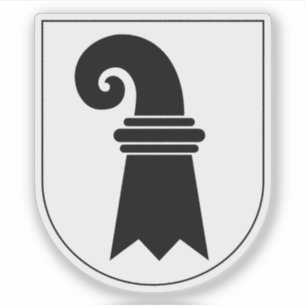 Pegatina Cantón del escudo de armas de Basilea-Stadt, Suiza