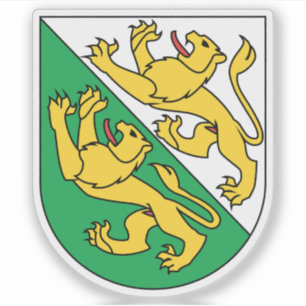 Pegatina Cantón del escudo de armas de Thurgau, Suiza