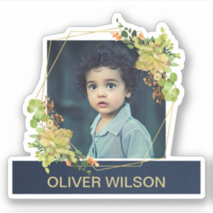 PEGATINA CAPA SUCULENTA DE LA FOTO DE LA GUIRNALDA DEL