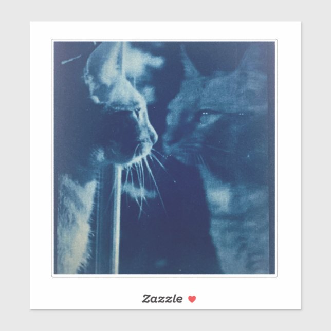 Pegatina capataz fotografía azul Bubba (Hoja)