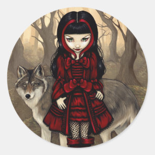 pegatina "Caperucita roja en otoño"