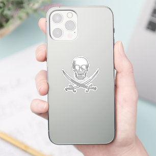 Pegatina Capitán del Pirata Jolly Roger