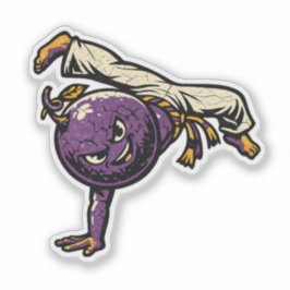 Pegatina Capoeira de Fruta de la Pasión — Vintage Retro Bra