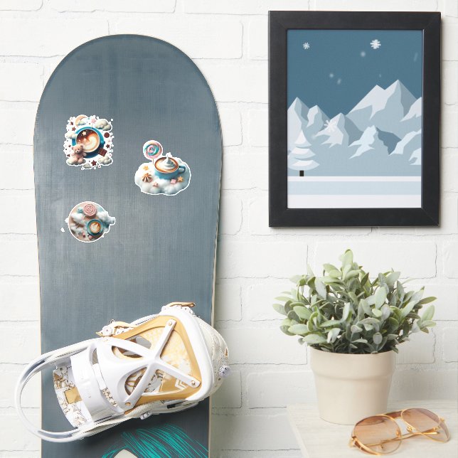 Pegatina cappucino delicious (snowboard)