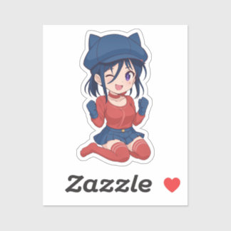 Pegatina Cappy Mita Chibi Lindo Anime