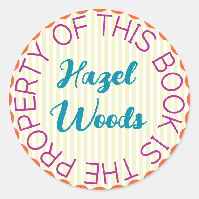 Pegatina caprichoso, colorido y audaz (Anverso)