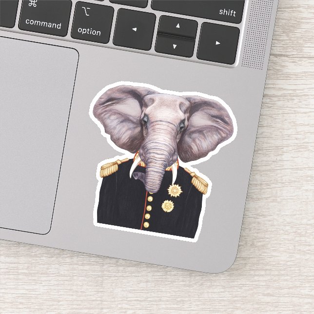 Pegatina Captain Elephant (Detalle)