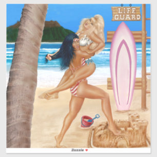 PEGATINA CAPTURA DE CHICAS SURFER
