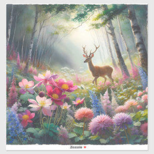 Pegatina Captura de ciervos silvícolas naturales