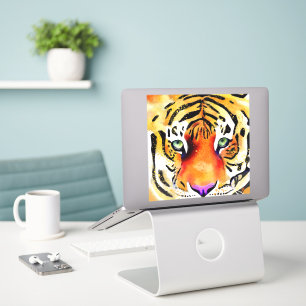 Pegatina Capturando la Majestad: La Mirada de un Tigre