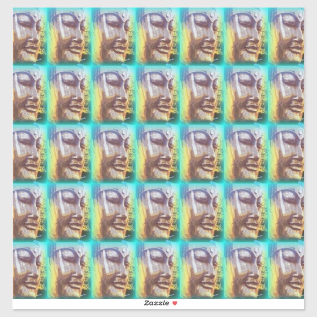 Pegatina cara de buddha (Hoja)