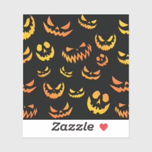 Pegatina Cara de calabaza de Jack O Lantern