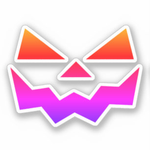 Pegatina Cara de calabaza Jack-o-lantern