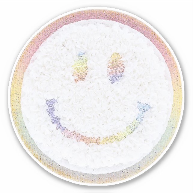 Pegatina Cara de Chenille Smile (Anverso)