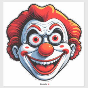 Pegatina Cara de Payaso de Dibujos Animados