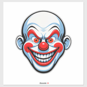 Pegatina Cara de payaso de dibujos animados