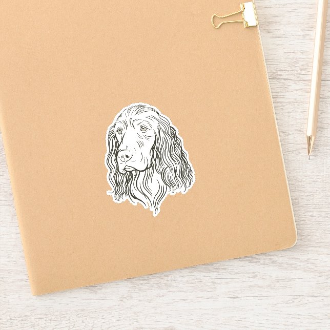 Pegatina Cara de perro Cocker Spaniel lindo (Cuaderno)