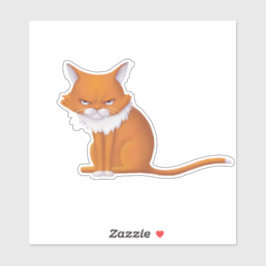 Pegatina Cara del gato de la mañana del lunes