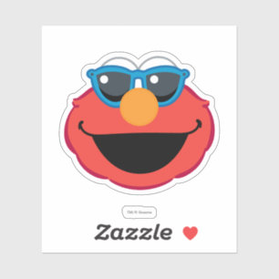 Pegatina Cara sonriente Elmo con gafas de sol