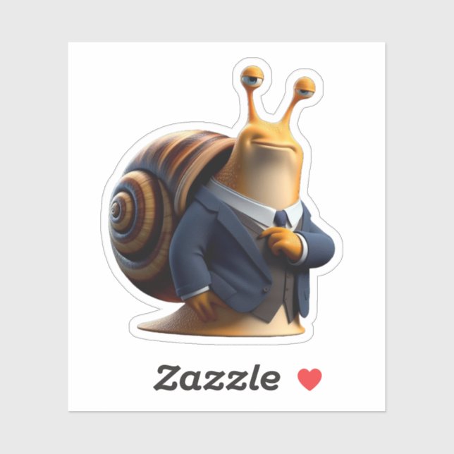 Pegatina caracol.caracol jefe (Hoja)