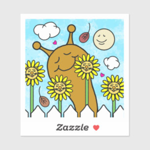 Pegatina Caracol con los amigos de Dandelion caen en Vinyl