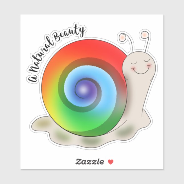 Pegatina Caracol De Orgullo Cute Lgbt (Hoja)